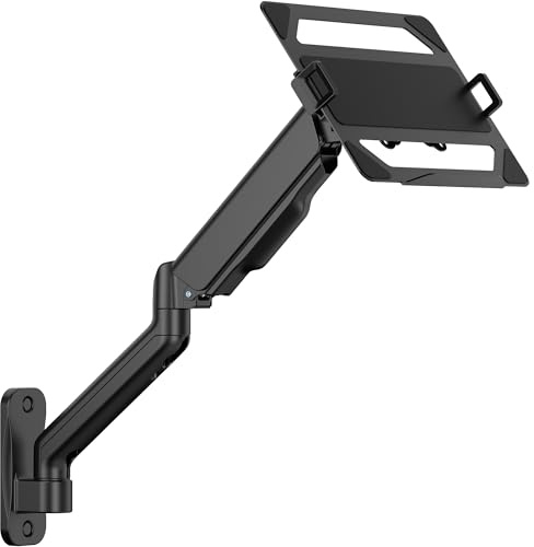 CondoMounts Laptop Wall Mount | Spring-Assisted Arm for 17–32 Screens, Free-Tilting VESA Laptop Holder, Space-Saving Design, Heavy-Duty Build, Matte Black Finish, Easy DIY Installation