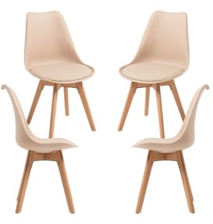 Regalos Miguel - Packs Sillas Comedor - Pack 4 Sillas Synk Basic - Beige