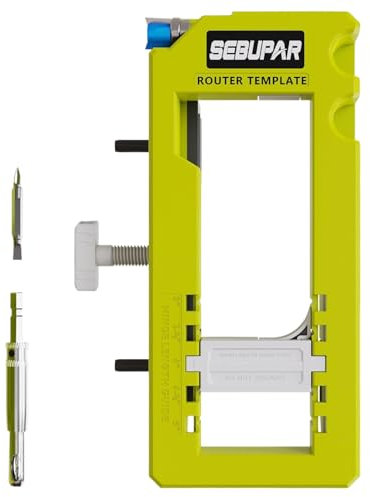Door Hinge Jig,Yellow Hinge Jig Door Hinge Mortise Jig Kit Door Hinge Installation Kit Adjust Hinge Length and Thickness,for Hinge Installation,Hinge Door Lock Hole Locator