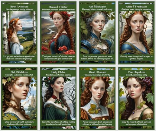 Celtic Tree oracle cards deck. Ogham Tree oracle. Wheel of the Year Celtic divination