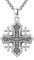 YueYuan Jerusalem Kreuz Halskette 925 Sterling Silber Kreuzritter Jerusalem Kreuz Anhänger Templer Kreuz Halskette Religiöser Schmuck für Männer Frauen