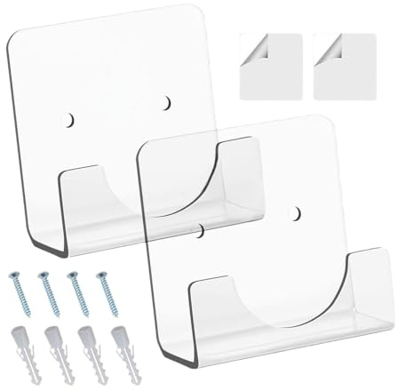 Selbstklebende Duschrohrtür – Duschrohrtür aus Acryl, 2-facher Acryl-Schlauchhalter, ohne Bohren transparenter Klemmhaken | Unsichtbare Pfeife für Zuhause, Badezimmer,