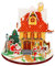 HEMOTON 1 Satz Weihnachtshäuschen für kinderspielzeug weihnacjtsdeko Birthday Present mannergeschenk Weihnachten Fun Weihnachtskabinen-Puzzle 3D-Weihnachtspuzzle Papier