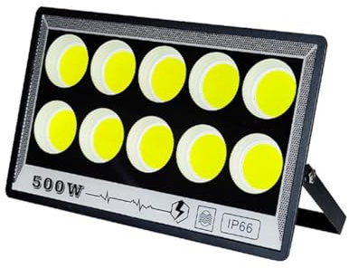Comphic Projecteur LED Étanche IP65 pour Usage Extérieur, Lampe de Projecteur, Spot Mural, Projecteur de 500W.