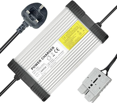YANGZIDIANYUAN 84V 5A Battery Charger for 20S 72V Lithium Battery with Anderson Connector for Scooter, Eletric bike, Electric motorcycle