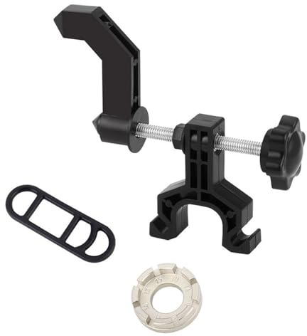 Outil de réglage pour jantes de vélo, avec clé à rayons, support de vélo portable pour alignement des roues, support de centrage pour roues de vélo, pour un serrage précis des rayons et l'alignement