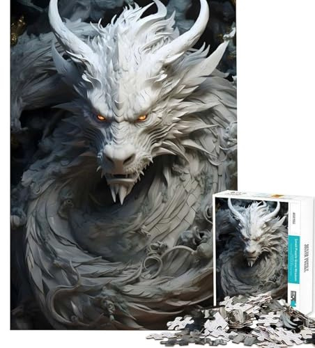 1000-teiliges Puzzle für Erwachsene Murmel-Drache fördert die Sortiergeschwindigkeit passgenaue Teile leises und unterhaltsames Spiel durchdachtes Geschenk (38x26cm)