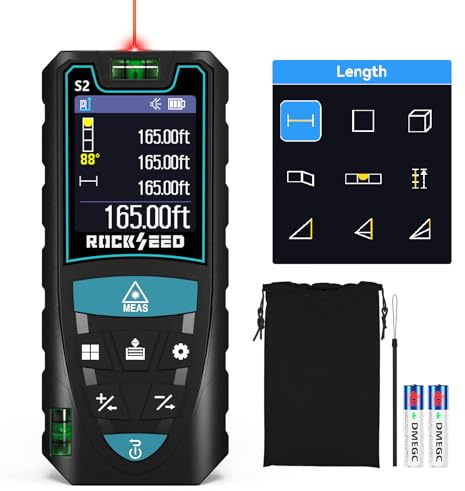 RockSeed télémètre Laser 50m, mètre Laser avec écran pivotant Couleur
