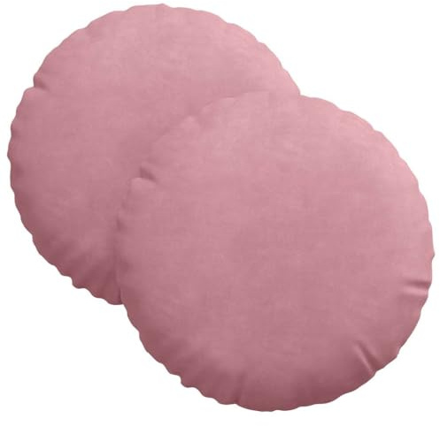 Lumanois Sitzkissen 2 pcs Rosa Ø30 x 13 cm Samt,0.98kg,42014104