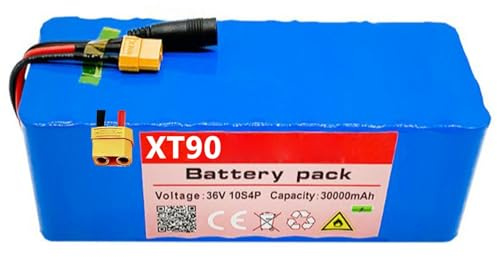 36V 30Ah Ebike Battery Pack 10S4P Waterproof Electric Scooters Batteries With Charger For 500W Electric Bicycle Go-Kart Scooter Electric Wheelchair High Power Battery 36V 30Ah,XT90