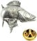 Ties Planet Zander/Walleye Fisch Englisch Zinn Revers Anstecknadel