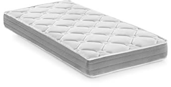 El Almacén del Colchón Matelas en Mousse, Mousse à mémoire de Forme Modèle Star, 90 x 190 x 15 cm - Toutes Dimensions, Blanc et Gris