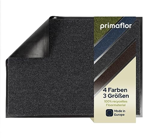 Primaflor Fußmatte - Green & CLEAN, 40x60 cm, Anthrazit, Viele Größen und Farben, rutschfeste Schmutzfangmatte, Hochwertiger Fußabtreter, Sauberlaufmatte, Türvorleger für Flur und Eingang
