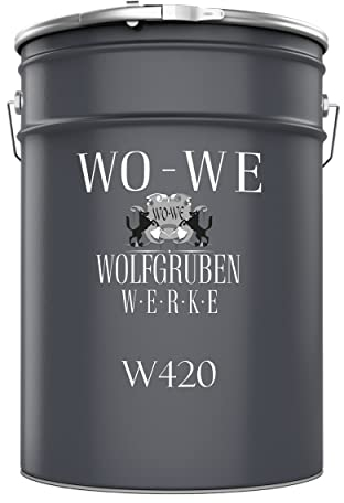 WO-WE Peinture bois W420 Vernis boiserie Finition Satiné - Blanc similaire RAL 9010-10L