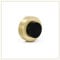 EVI Herrajes | Door Stop for Wall Mounting | 35 x 18 mm | Golden Brass | Black Rubber | Anti-Shock Cushion | for Handles | 2 Installation Modes | 04025435TPMLMT