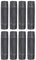 Pipe Decor 3/4 x 4 Malleable Cast Iron Pipe, Pre Cut, Industrial Steel Grey Fits Standard Three Quarter Inch Black Threaded Pipes Nipples and Fittings, Build Vintage DIY Furniture, 8 Pack