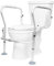 Vive Toilet Frame - Bathroom Safety Rail - Non Slip for Adults, Seniors, Elderly - Heavy Duty Assist Handrail - Adjustable Height Grab Bar with Padded Handles (Silver)
