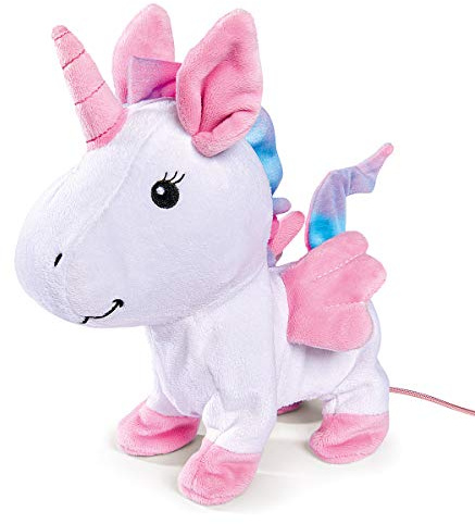 Simba 105893021 - Chichi Love Fantasy Unicorn, kabelgesteuertes Einhorn, mit Sound, läuft und bewegt Sich, 20cm, ab 3 Jahre