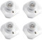 E27 Wandfassung Weiß mit Gewinde für LED-Leuchtmittel, AC 220V, Fassung E27 ohne Kabel, Garage Deckenfassung Plastik, Lampenfassung Wandmontage Deckenmontage für Keller Holzwand, 4er-Set