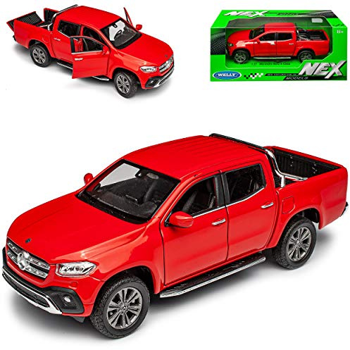Mercedes-B X-Klasse Pick-Up 470 Rot 2017-2020 1/27 1/24 Welly Modell Auto mit individiuellem Wunschkennzeichen