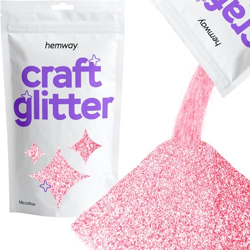 Hemway Craft Glitter - Light Rose Gold | Microfine Metallic Sequin Flakes for Resin & Epoxy Crafts | Supplies for Tumblers, Cards, Jewellery, Candle, Hair, Face, Body & Nail Art | 100 g