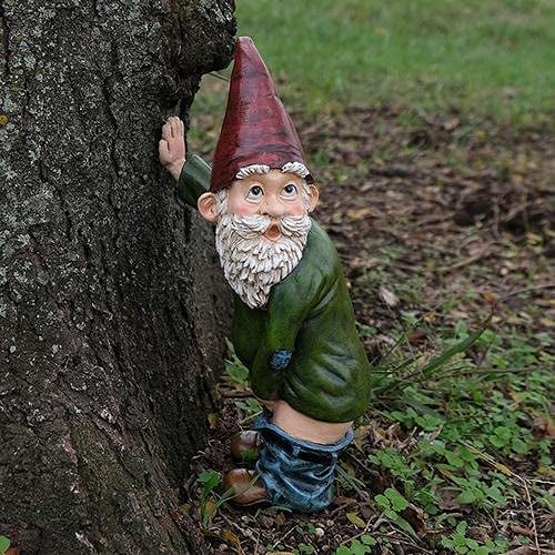 Runsmooth 15cm Gartenzwerg Ornament, lustiger pinkelnder Gnom Frecher Gartenzwerg für Rasenschmuck, Innen- oder Außendekorationen