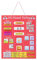 Navaris Kalender Tafel für Kinder - Lerntafel Jahreszeiten Uhr - Magnet Spiel Lernuhr - Kinderkalender Jahreskalender - magnetisch - rot - Englisch