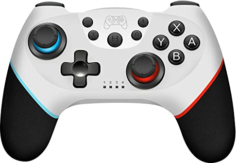 Mando para Switch/Switch Lite/Switch OLED con Wake Up, Mando Pro Controller Mando pc con Gyro Axis/Dual Shock/Función Turbo y Captura de Pantalla