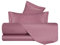 VANITA' DI RASO Completo letto Lenzuola di Raso Matrimoniale, Made in Italy, Lenzuolo piano 240x290cm + Lenzuolo Sotto con Angoli 160x190cm + 2 Federe a 2 Volani 50x80cm - Rosa Nostalgia