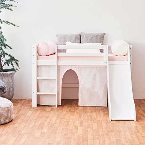 Hoppekids ECO Dream Hochbett mit Rutsche | 70x160 | Winter Wunderland | Das Nordische Umweltzeichen | FSC®-zertifiziertes massives Kiefernholz aus der EU | Entworfen in Dänemark