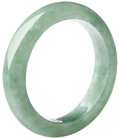 Mengsiy Natural Green Jade Ring for Frauen Männer Emerald Ring Naturstein Jade Jadeit Jade Schmuck Nickel Frauen (Color : Diameter, Size : 16mm)