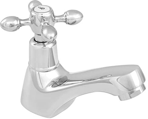 Welfenstein Nostalgie Kaltwasser Armatur KW-4FV7 Wasserhahn mit Kreuzgriff Gäste-WC Retro