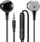MAS Carney │ Auriculares intrauditivos con Cable WH5 │ Auriculares metálicos con micrófono y Control de Volumen a Distancia para Smartphone, Tablet u Ordenador │ Negro