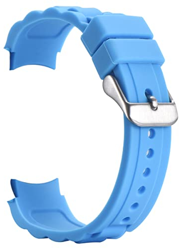 Alienwork Bracelet de Montre Bracelet en Silicone Bleu clair Silicone Léger Doux Imperméable