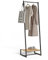Newlux - Kleiderständer bis 24kg Hangy One 20, mit Schuhregal, Garderobenständer aus Metall mit hoher Stabilität, Einfache Montage, Kratzfester Boden | kompaktes Design | 50 x 40 x 160 cm | Schwarz