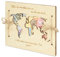 EQUIK PRODUCTS Regalo porta soldi matrimonio | Busta Biglietto auguri di nozze | Mappamondo in legno (Carta Geografica)