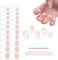 Rosarden Semi Cured Gel Nails Strips - 22 Stickers Nail Wraps Soft Self - Solid White Full Wraps Nail Polish Stickers French Style (French Simple Style)