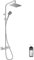 Colonne de douche thermostatique HANSGROHE Vernis Shape 230 EcoSmart Chromé + nettoyant Briochin