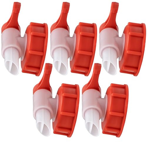 ISOLATECH SABEU Fluxx 5pz AH 23/51 HF rubinetto di uscita per taniche da 5L e 10L con filettatura DIN 51 esterno 54,8mm alimentare rubinetto di travaso bocca di uscita 23mm per senza gorgogliare