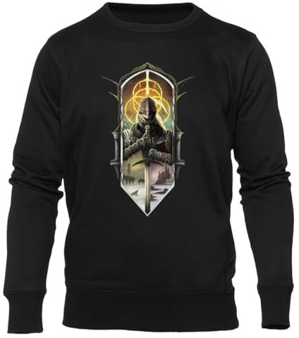 Newtee Elden Ring Gaming-Community Grauer Graues Schwarzes Unisex-Sweatshirt Mit Rundhalsausschnitt