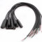 VISSQH 10pcs 30cm 3.5mm Female Jack Panel Mount connector Cable with open end TRRS 4-pin stereo,Solderable Mini 3.5mm Audio connector cable for and Audio Equipment Installed or Replace Repair (Black)