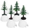 INOOMP 1satz Miniaturmodell Set EIS-Haus Figuren Weihnachtsbäume Für Festliche Tischdeko Und Winterliche Landschaftsgestaltung Für Kleine Räume Und Kreative Dekorationen
