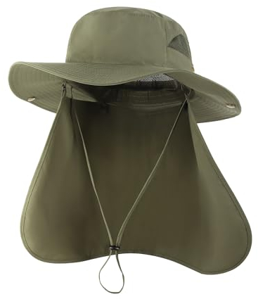 Zylioo XXL/3XL Safari Sonnenhut für Großen Kopf Herren UV/UPF50+ Buschhut Boonie Hat Übergroße Wanderhut Outdoor