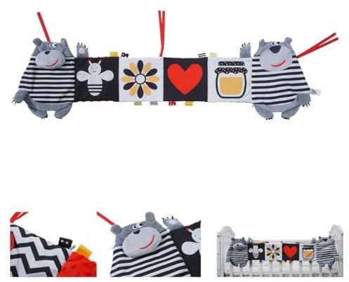 Bali Bazoo Baby Stoffbuch Teddybär 81043 Stoffbilderbuch 8 Seiten, ab Geburt, Farben:grau