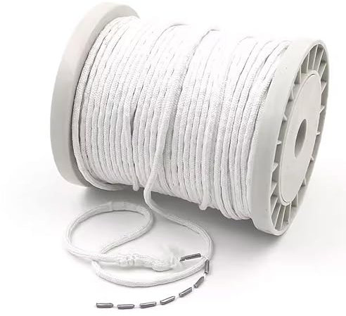 150g Fil de Plomb pour Rideaux 5m, Tresse de Plomb pour Rideaux, Fil de Poids de Rideau de Gaze Moustiquaire, Convient aux Rideaux, Rideau de Douche Nappe Tapis de Bain Moustiquaire (5M)