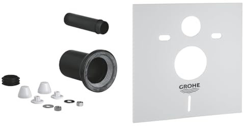 GROHE Plastique Garniture de raccordement Noir 37311K00 (Import Allemagne) & Set d'Isolation Phonique 37131000 (Import Allemagne)