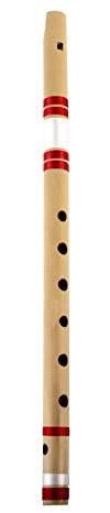 Einzigartige Geburtstagsgeschenkideen 43 cm authentische indische Bambusflöte in G-Schlüssel Fipple Holzblättchen Musikinstrument Blockflöte traditionelles Bansuri Handarbeit Geschenk