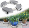 Tubiaz Pflanzenroller Rund, Rolluntersetzer Tragkraft 200KG, Einstellbar Ø38CM bis 54CM, Blumenroller mit 360°Drehbare Feststellrad, Blumentopf für den Innen- und Außenbereich, Wetterfest Grau