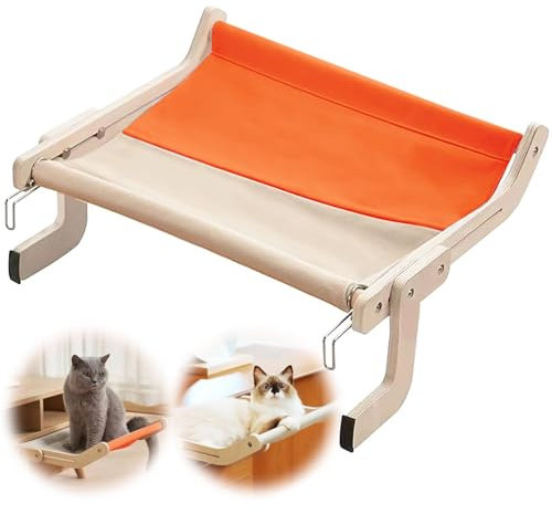 Hamac Chat pour Fenêtre et Radiateur - Perchoir Suspendu au Lit - Panier pour Chat Jusqu'à 18 kg