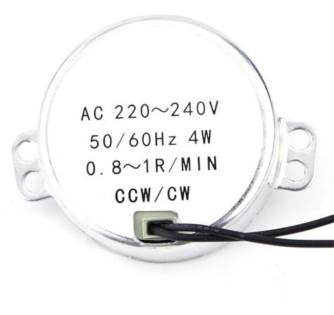 Moteur Synchrone, Fréquence 50/60 Hz 220-240 V AC, Moteur Synchrone, Moteur à Engrenages 4 W CW/CCW, Moteur Pyramidal Silencieux pour Table Rotative de Four à micro-ondes. (0,8-1